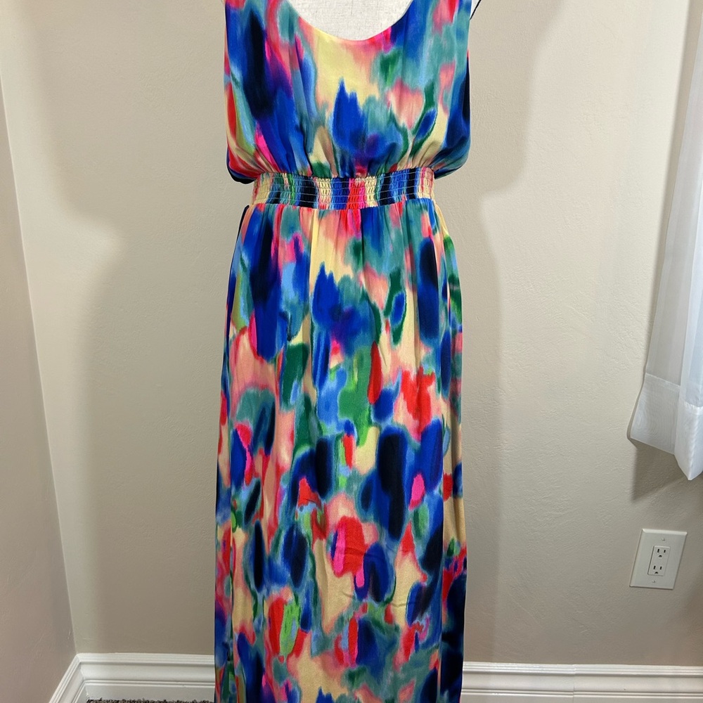 Maeve Multicolor Abstract Maxi Dress - Picture 9 of 16